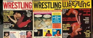 3 Vintage Wrestling Magazines 70 