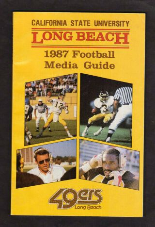 1987 Cal State Long Beach 49ers Football Media Guide.  /record 262 Mark Templeton