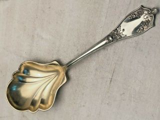 Antique Sterling Silver Fancy Serving Spoon By Baker Manchester Silver Co