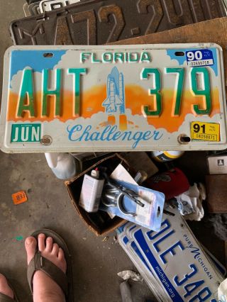 Florida Challenger License Plate.  Tab 1991 - Aht - 379.