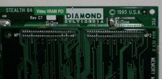 1995 Diamond Multimedia Card Kingston KDM - STL64/2 Stealth 64 Video VRAM PCT 3
