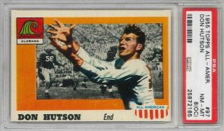 1955 Topps All - American 97 Don Hutson Psa 8oc 25872185