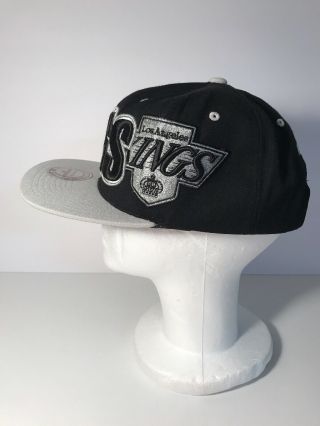 Los Angeles Kings Vintage Hockey Mitchell & Ness 100 Wool Snapback Hip Hop Hat 2