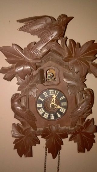 RARE ANTIQUE FALLER GERMAN BLACK FOREST CUCKOO CLOCK CIRCA 1908 - 1910 COMPLETE 2
