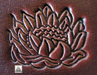 Discontinued Vintage Midas Floral Lotus Flower 1 " Leather Stamp Tool 8347