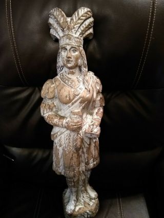 Vintage 1971 Cigar Store Indian Statue Very Awesome