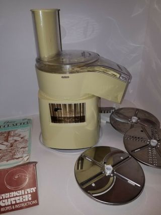 Vintage 1970s Oster Food Processor Crafter Shredder Slicer Salad Maker
