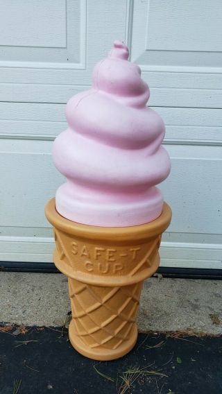 Ice Cream Cone Blow Mold Safe T Cup 26 " Tall Cord
