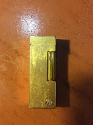 Dunhill Vintage Gold Plated Enamel Rollagas Lighter Smooth No Bumps