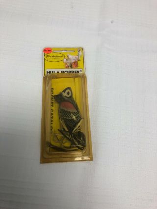 Vintage Arbogast Hula Popper Fishing Lure In Packaging 3/8 Oz