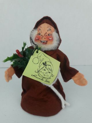 Annalee Doll Christmas Cheerful Monk Friar Mobilitee 1969 - 7 " Vintage