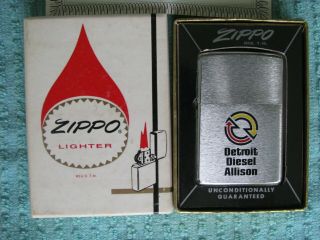 Zippo Canada Lighter Advertising Detroit Diesel Allison,  1960s,  Mib
