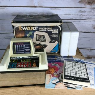 Vintage Star Wars Electronic Battle Command Game W/ & Papers