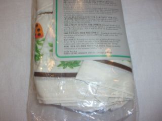 Sears Chefmates Merry Mushrooms Valance Curtain in Bag 1970 ' s 2