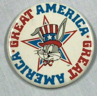 Vintage 1975 Warner Bros.  Bugs Bunny Great America Pin 3 "