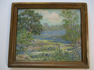 Karr Impressionist Oil Painting American Lake Artist Landscape Tranquil Antique
