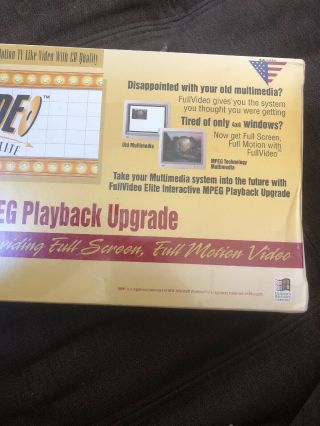 Vintage Full Video Elite MPEG Card Upgrade RT - VMPEG - AC & 3