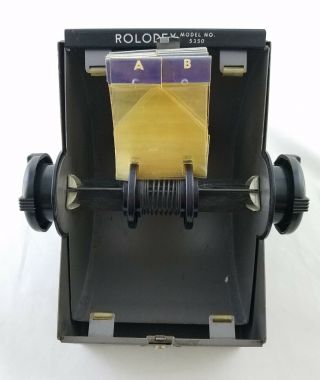 Vintage Rolodex 5350 Metal Industrial Address Business Recipe Card File Holder