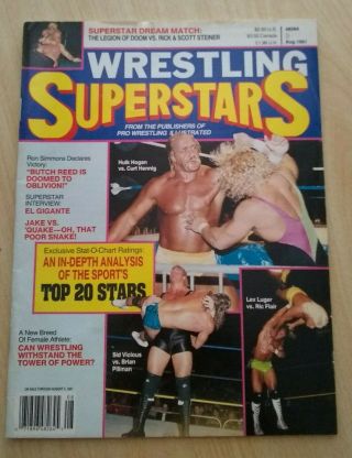 Wrestling Superstars August 1991 Hulk Hogan Mr.  Perfect Ric Flair Wwe Wwf Wcw