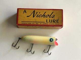 Vintage Nichols Jumbo Killer Fishing Lure W/ Box