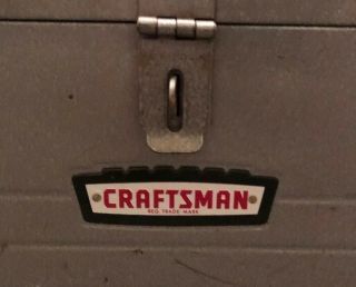 Vintage Craftsman ' Crown - logo ' 6500 toolbox w.  carry tray. 2