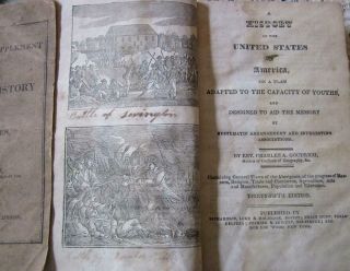 Goodrich History United States,  Supplement Early,  Rare Revolutionary War,  1812, 2