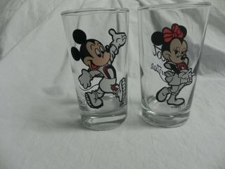 2 Vintage 4 3/4 " Epcot Center Mickey Mouse,  Minnie Mouse Walt Disney