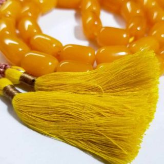 unique Amber Rosary yellow Bakelite Islamic Prayer 33 Beads بكلايت 2