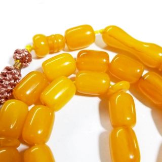 unique Amber Rosary yellow Bakelite Islamic Prayer 33 Beads بكلايت 3