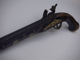 Antique Arabic Islam Ottoman Flintlock Pistol Non - Firing Collectible For Display