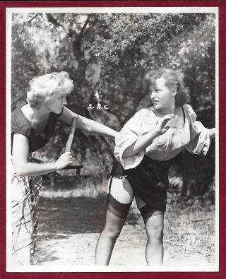1950 Vintage Nude Photo Puffy Breasts Pinups Cat Fight Outside Tied Up Kinbaku