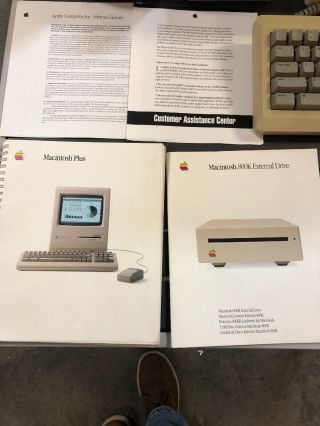 Vintage Apple Macintosh Plus Desktop Computer - M0001A and 800k External Drive 2
