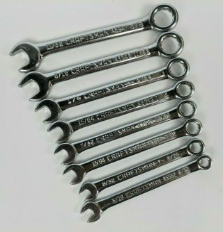 Vintage Craftsman Mini Combination Wrench Set Of 8 - Standard Sae Ignition Small