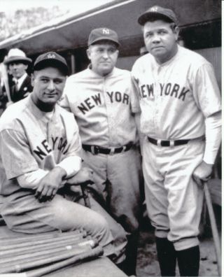 Joe Mccarthy,  Babe Ruth,  Lou Gehrig 8x10 Photo York Yankees