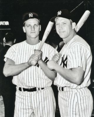 Mickey Mantle And Roger Maris 8x10 Photo York Yankees