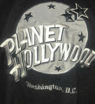 1991 Vintage Planet Hollywood Washington DC Hockey Jersey Men’s XL Black White 3