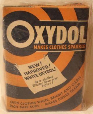 Vintage Advertising Oxydol Detergent 1 Lbs 8 Oz.  Full Box Procer Gamble