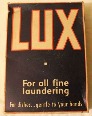 Vintage Advertising Lux Laundry Soap 12 1/2 Oz Full Box Lever Bros.
