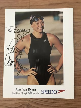 Amy Van Dyken Olympic Swimmer Autograph 1996 Atlanta