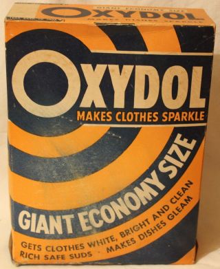 Vintage Advertising Oxydol Detergent 4 Lbs 1 Oz.  Full Box