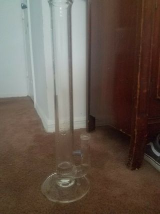 18 " Apix Design Stemline Glass Water Pipe Bong With 2 Ash Catchers