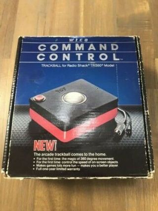 Wico Command Control Trackball 72 - 4550 For Trs - 80 Color Computer Tandy Nos