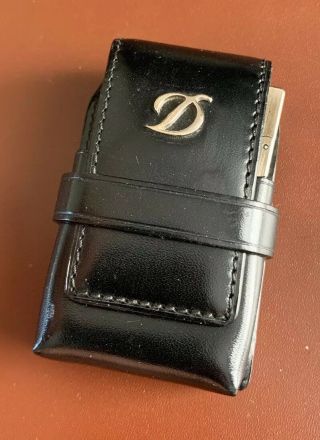 S.  T.  Dupont Ligne 2 James Bond 007 Brushed Palladium W/ Black Leather Case