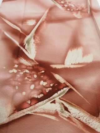 2i06z80 Vintage Japanese Kimono Silk Fabric Light Pink Branch 61.  4 "