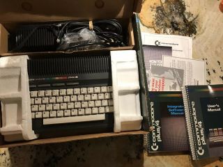 Vintage Commodore Plus/4 Personal Computer With Box Manuals Power