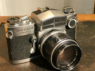 Vintage Miranda Sensorex 35mm Slr Camera W/auto Miranda 50mm F/1.  4 Lens