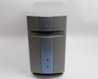 Vintage Sony Vaio Mini Tower Pcv - J120 Pentium Iii 700mhz 20gb Hdd 256mb Ram