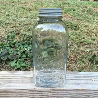 Vintage Canning,  Fruit Jar Presto Supreme Mason 1/2 Gallon Size Clear
