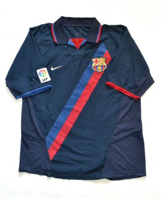 Nike Barcelona 2003/04 2002/2004 Away (l) Large Jersey Football Shirt