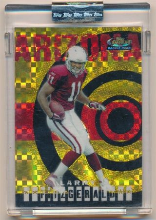 Larry Fitzgerald 2004 Finest 100 Rc Rookie Gold Xfractor Cardinals Sp 062/150